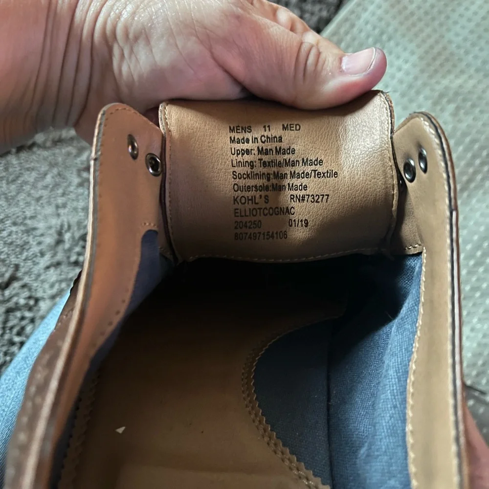 APT. 9 Men's Oxford Shoes Memory Foam In Soles Cognac Brown Sz 11
